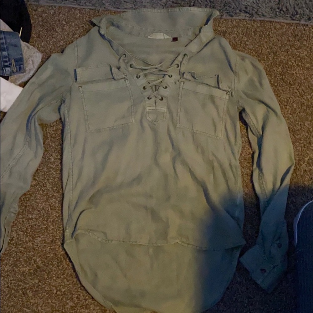 Green blouse